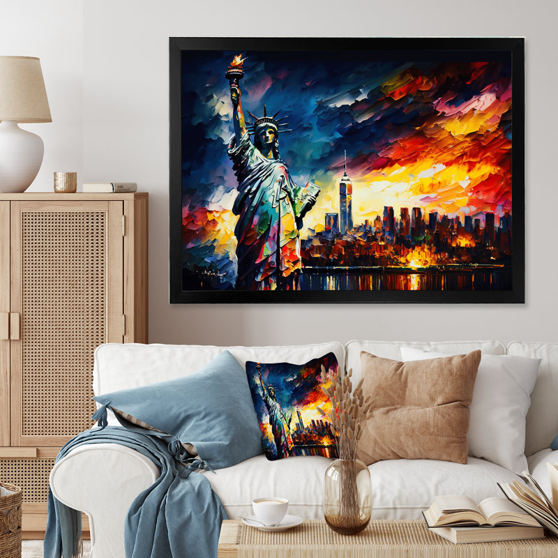 Lark Manor™ Colorful Liberty Statue I - City Large Wall Art | Wayfair